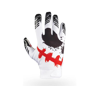 Gants de football américain en cuir synthétique doré avec revêtement en silicone, excellente adhérence, antidérapants, à doigts complets, paire de gants de sport - Product Image 4