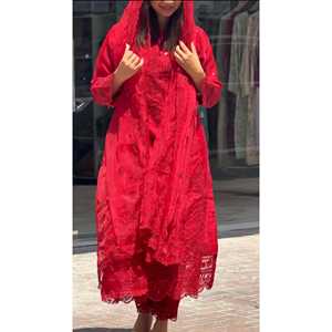 Conjunto de ropa de fiesta Georgette de imitación pesada para mujer de diseñador con parte inferior elegante y parte superior e inferior de aspecto elegante Dupatta - Product Image 6