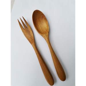 Nouvel ensemble de spatules à salade en bois, écologiques, compatibles lave-vaisselle, avec long manche, pour servir les salades - Product Image 2