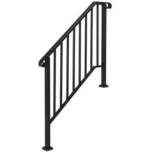 Corrimano in Ferro Nero Opaco per Esterni a 3 Livelli, Dispositivi di Assistenza con Codice Comune D0102XU7QNW D0102H2J0UY - Product Image 6