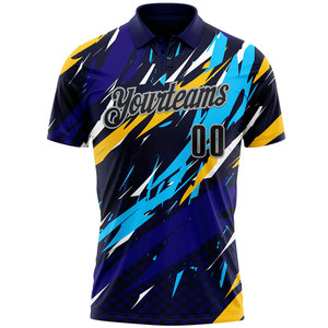 Personalized Sublimation Uniform <b>Dart</b> Shirt Jersey Button Polo USA for Club Team Men's Bowling Golf Quick Dry Shirts - Product Image 2