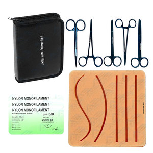 Kit de entrenamiento con almohadilla para la piel de sutura y herramientas Kit de sutura Instrumento médico Kit de práctica de sutura Estudiantes de medicina Quirúrgico completo - Product Image 1