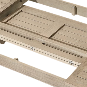 Mesa de Comedor Extensible Contemporánea para Exteriores, Madera de Teca Sólida, Mecanismo de Extensión Tipo Mariposa para Jardín y Resort - Product Image 3