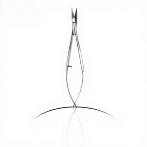 Multi And Silver Plasma Color Sharp Tip Stainless Steel Anti-Slip Handle Sharp Straight Tip Spring Scissors - Product Image 5