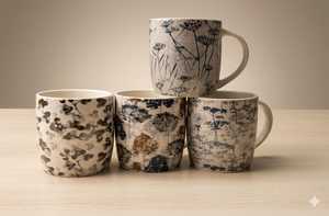 Tazas de Café de Cerámica Hechas a Mano, Redondas, Modernas y de Lujo, Ecológicas, para Oficina, Tazas de Té en Tonos Neutros para el Hogar y la Oficina - Product Image 5