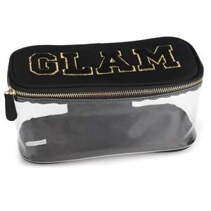 Sac de maquillage portable en nylon, motif lettres, étanche, pliable, organisateur de voyage, pochette de rangement pour les vacances, toutes saisons - Product Image 3