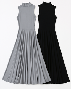 Robe longue pour femme, sans manches, en polyester, couleur unie, simple, usage quotidien, fabrication vietnamienne, étiquette personnalisée, OEM ODM - Product Image 1