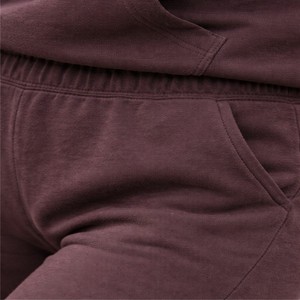 Ensemble de survêtement 100 % coton, couleur unie, décontracté, coupe ample, sweat-shirt à manches longues, pantalon tricoté respirant longueur cheville, OEM - Product Image 3