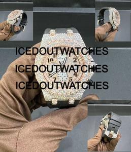 Montre en diamant Moissanite Iced Out, prix direct usine, style hip-hop, cadeau de fiançailles - Product Image 1