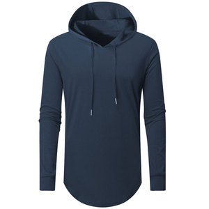 Premium Quality Winter Casual Men's Plus Size <b>Longline</b> <b>Hoodies</b> Polyester/Cotton Fleece Pocket - Product Image 1