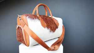 Bolsa de Viaje de Cuero Vacuno Vintage, Bolsa de Fin de Semana con Cierre, Portátil, Genuina, Multifuncional, Unisex, 36-55L, LHDB-0101 - Product Image 6