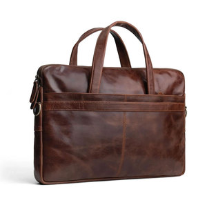 Sac pour ordinateur portable en cuir véritable de haute qualité 2026 pour unisexe, sacs pour ordinateur portable en cuir de qualité supérieure avec logo personnalisé imprimé - Product Image 2