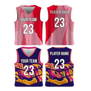 Maillot de basketball personnalisé par sublimation, faible MOQ, ensemble uniforme d'équipe grande taille, tenue de basketball imprimée abstraite, vêtements de sport de haute qualité - Product Image 1