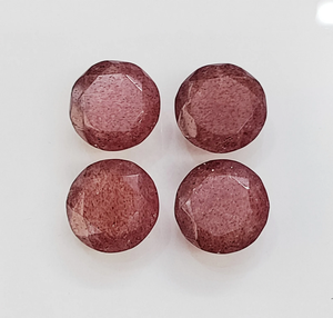 Cuarzo Rojo Natural AAA, Gema Redonda Facetada de 20*20 mm, 22.20 Ct, Gema 100% NATURAL para Joyería - Product Image 6