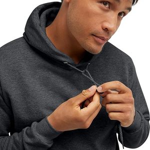 Sweat-shirt à capuche uni OEM en molleton brossé doux pour homme, fournisseur en gros - Product Image 4