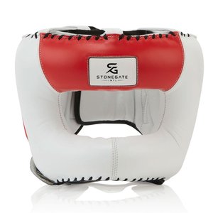 Protège-tête de boxe et MMA léger en cuir ventilé et réglable avec design personnalisé pour l'entraînement 2026 - Product Image 1
