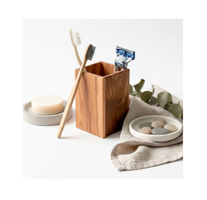 Classic Wooden <b>Toothpaste</b> <b>and</b> <b>Toothbrush</b> <b>Holder</b> Multifunctional Bathroom Accessories Storage item - Product Image 2