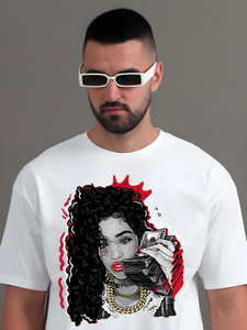 T-shirt pour homme surdimensionné avec impression personnalisée, style streetwear, col rond, manches courtes, jersey en coton respirant, t-shirt graphique - Product Image 3