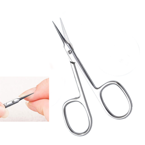 Ciseaux à cuticules pliables professionnels en acier inoxydable à lame courbée, outil de soin des ongles de précision pour manucure - Product Image 3