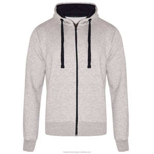 2024 Top marque hommes Gym à capuche veste couleur unie fermeture éclair automne sport haut d'entraînement couleur polaire entraînement sweats à capuche - Product Image 4