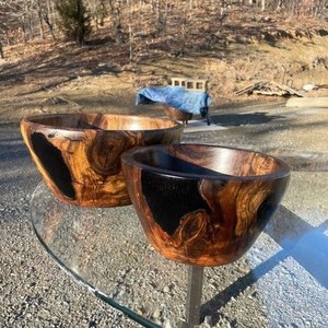 <b>Epoxy</b> wood resin fruit bowl handmade decorative bowl modern home decor glossy finish <b>table</b> centerpiece - Product Image 1