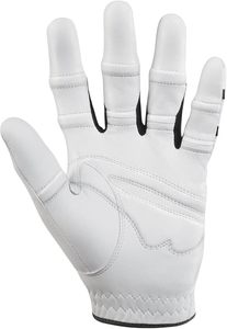 White Leather Lightweight Full Finger Golf Gloves Breathable Perforated Wrist <b>Strap</b> Custom Logo Four Seasons Sports Outdoor XL - Product Image 3