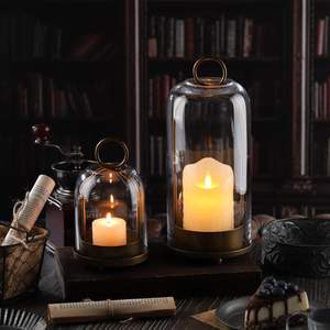 ที่วางเทียนแก้วทรงพายุเฮอริเคนอเนกประสงค์ LANJO สำหรับเทียนทรงกระบอก ทำด้วยมือ ทนทาน ตกแต่งบ้านในช่วงคริสต์มาส - Product Image 3