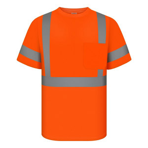 Camiseta de Trabajo Reflectante de Alta Visibilidad para Hombre, Color Verde Neón, Manga Corta, con Franjas Reflectantes y Bolsillos, Diseño Fluorescente - Product Image 4