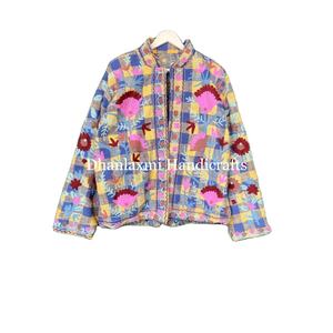 เสื้อแจ็กเก็ตผ้าฝ้ายเย็บด้วยมือใส่ได้ทุกเพศเสื้อโค้ทพิมพ์ลายคอปกตั้งสำหรับฤดูหนาวเสื้อผ้าปาร์ตี้สไตล์โบฮีเมียน - Product Image 1