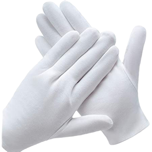Gants d'hiver 100 % coton pour usage quotidien, hydratants, séchage rapide, respirants, brodés maçonniques, longueur opéra - Product Image 1
