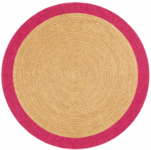 Bespoke Handmade Braided 100% Organic Jute Eco-Friendly Bohemian Style Low Pile <b>Rug</b> Very <b>Large</b> Natural Round - Product Image 1