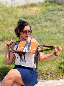 Nueva Manta con sillín de estilo occidental, bolsos de cuero con herramientas, bolsos cruzados de cuero azteca de alta calidad, bolsos multicolores Vintage - Product Image 5