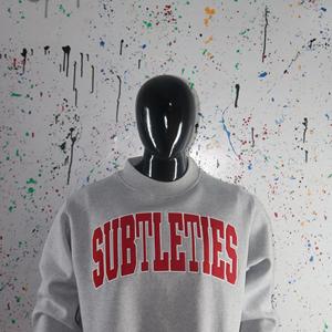 Sudadera de cuello alto SUBTLETIES HEATHER GREY 100% RED con apliques bordados, sudadera de cuello ancho URBAN PRODUCTIONS - Product Image 5