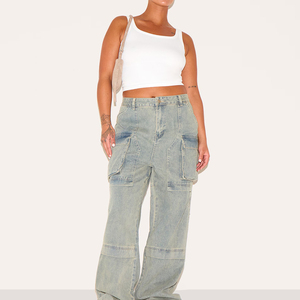 Fabricante Profesional OEM, Jeans de Mezclilla para Mujer, Venta Caliente, Jeans Casuales de Color Sólido Personalizados para Mujer a un Precio Razonable - Product Image 1