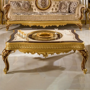 Juego de Sofás Seccionales Franceses de Estilo Barroco de Lujo, Tallados a Mano en Madera de Caoba Sólida, Tapizados, Muebles Clásicos Reales para Sala de Estar, Villa u Hotel - Product Image 4