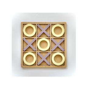 Juego de Mesa Tic Tac Toe de Madera Premium, Rompecabezas de Estrategia Moderno para Mesa, Decoración para Mesa de Centro - Product Image 1