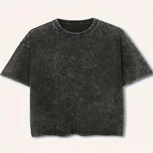 T-shirt vintage pour homme, col rond, délavé à l'acide, coupe ample, manches courtes, style streetwear - Product Image 4
