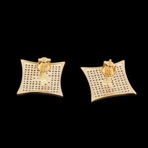 KRISHNAVII Natural <b>Stone</b> Heart Cut Stud Earrings Freshwater Pearl 14k/18K Yellow Gold Plated IGI Certified Luxury Jewelry - Product Image 3
