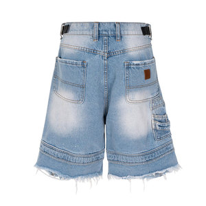 2026 Hot Sale Custom Design Fashion Men's 100% Denim Shorts Summer New Arrival Distressed Washed Denim Shorts for Men - Product Image 4