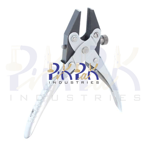 Pince plate parallèle à bec éventail, mâchoires dentelées, vis latérale réglable, acier à haute teneur en carbone, qualité industrielle, 140 mm, métrique, OEM, pour la fabrication de bijoux - Product Image 5