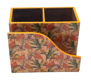Trending Wooden Printed Cutlery Holder Rustic Kitchen <b>Dining</b> Organizer for Spoon Fork Tissue and Napkin Storage - Product Image 3