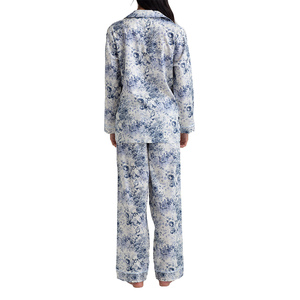 Conjunto de Pijama de Verano para Mujer, 100% Algodón Satinado, Deportivo, Transpirable, Manga Corta, Ropa de Dormir Suave, Venta al Por Mayor Personalizada - Product Image 3