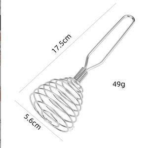 Fouet à œufs français en acier inoxydable, batteur manuel, mousseur à lait, mélangeur de café crémeux, mélangeur de sauces à ressort - Product Image 2