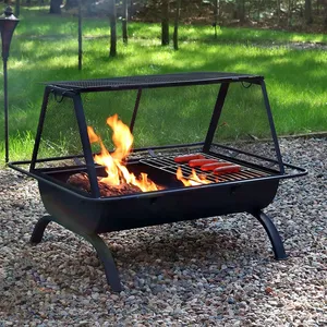 Brasero élégant en acier fait main pour collections de mobilier de jardin de luxe, chauffage de terrasse et espaces de loisirs extérieurs – Tendance extérieure - Product Image 5