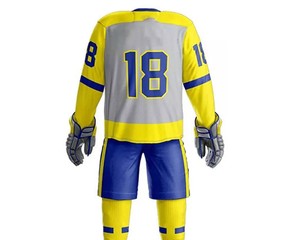 Uniforme de hockey sobre hielo para hombre de material duradero, precio al por mayor, uniforme de hockey sobre hielo para hombre totalmente personalizado, antiarrugas y de calidad premium. - Product Image 3