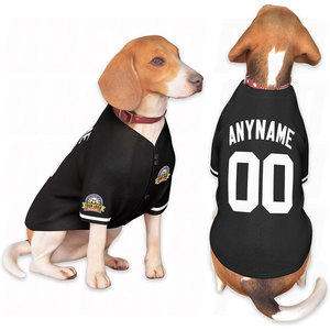 Maillot de sport respirant en maille polyester pour chien – Été, printemps, hiver – Motif uni – Maillot de basketball pour chien – Personnalisation nom, numéro, logo - Product Image 1