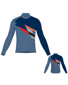 Maillot de Ciclismo de Manga Larga para Hombre, Color Degradado Amarillo y Negro, Sublimado, para Bicicleta de Carretera - Product Image 2
