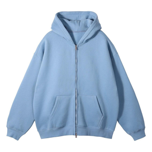 Sweat à capuche épais en molleton de coton, coupe oversize, zippé, style streetwear, design robuste, logo personnalisé, vente en gros OEM - Product Image 5