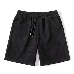 Shorts de sport pour hommes en coton 100% avec logo brodé personnalisé OEM, bordures brutes, pour la course à pied, la remise en forme et l'entraînement - Product Image 6