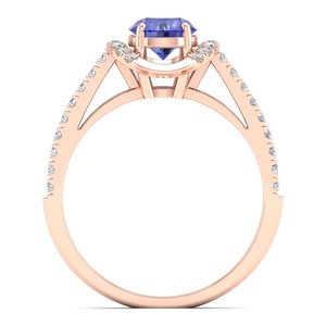 Anillo Infinito de Tanzanita con Corte Redondo de 0.84Ct y Oro de 14K, Precio al por Mayor REYES, para Mujer, Certificado IGI, Joyería Fina con Diamantes - Product Image 4